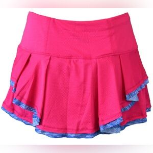 NWT Lucky in Love Women’s Shape Border Skirt Berry SZ M